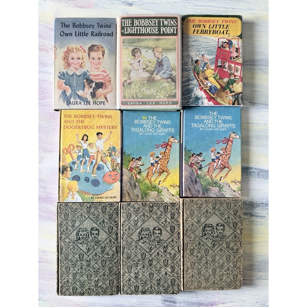 Vintage Bobbsey Twins Book Lot 9 Laura Lee Hope HC Dust Jackets 1st Editions